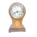 Edwardian inlaid mantle clock Height 43 cm
