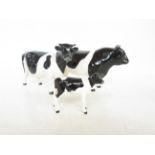 Beswick friesian cow bull & calf