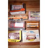 Collection of model buses to include corgi