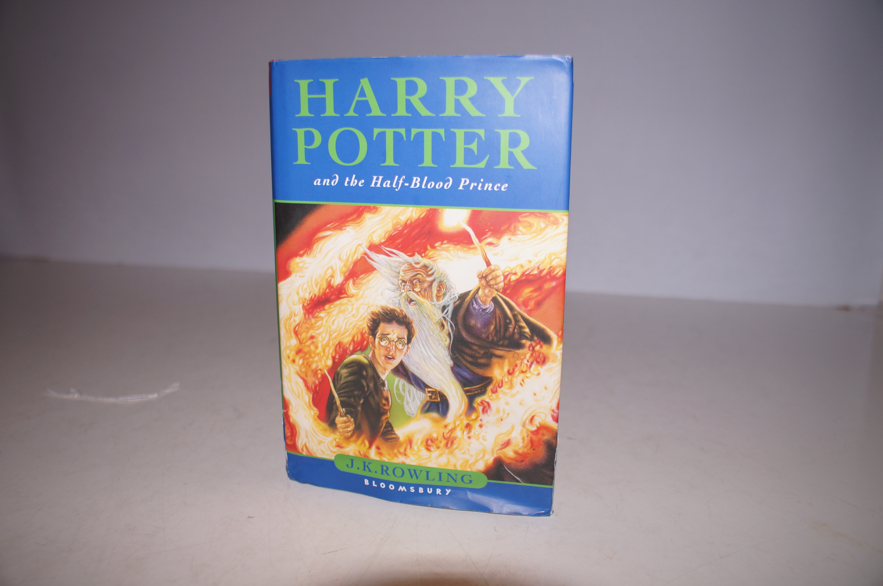Harry Potter and the half blood prince first edition book. A rare copy with a printing error on page