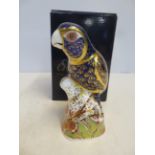 Royal crown derby ' Bronzed wing parrot' with gold