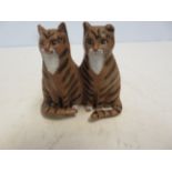 Travis & Davis heavy cold painted pewter cats Heig