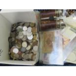 Collection of coinage & bank notes to include a pa