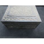 Ebony carved ornate box