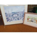 Lowry print & 1 other signed print