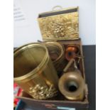 Box of brass ware