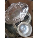 Box of silver plated ware