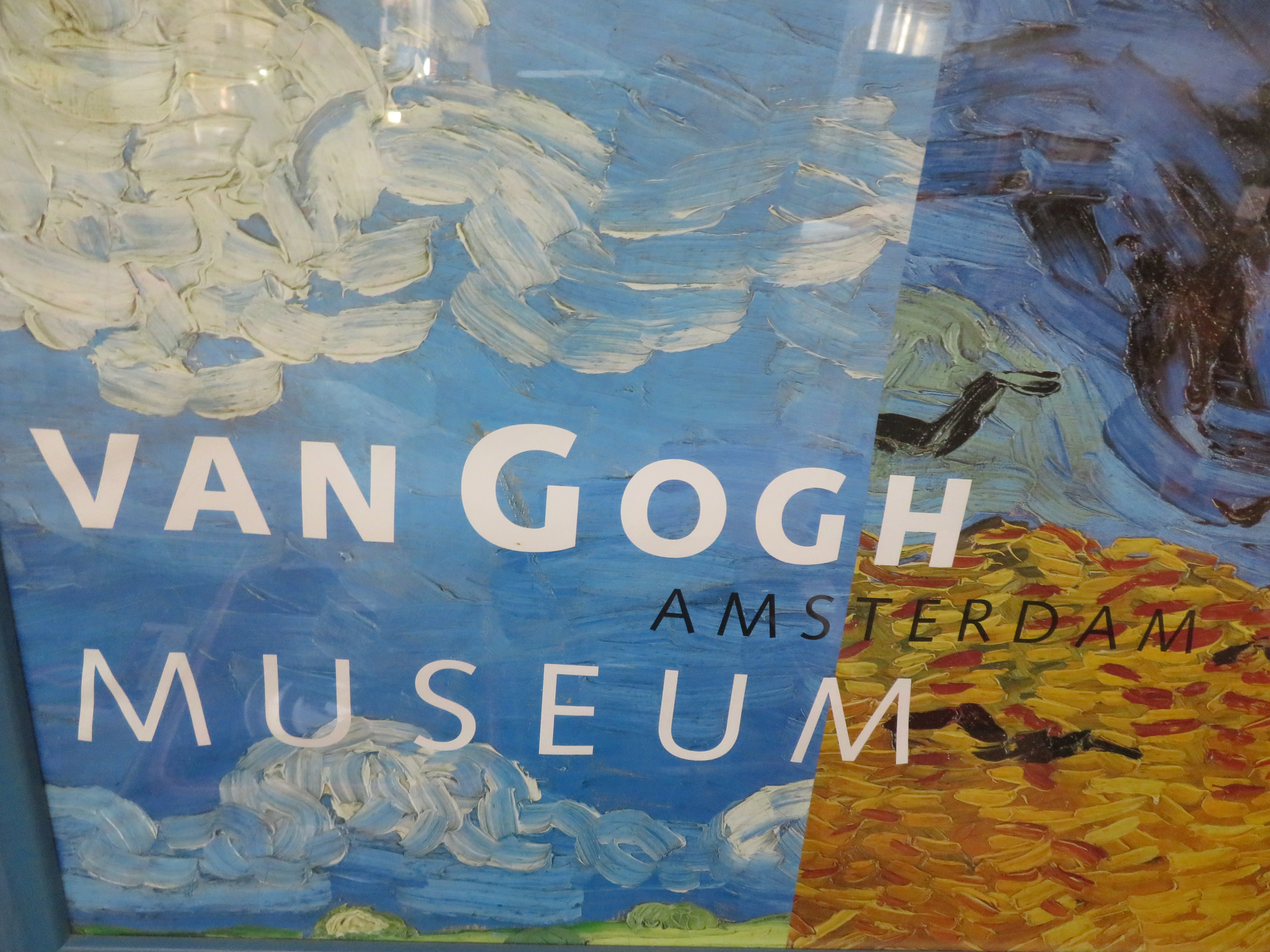 Van Gogh museum poster, framed & mounted