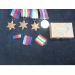 Group of military medals to include Atlantic star,