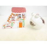 2 Carlton ware money boxes height 12 cm