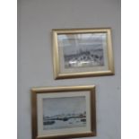 2x Small framed Lowry prints