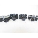Zenit, yashica Olympus x2 vintage cameras
