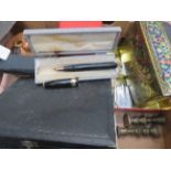 Mixed box to include fountain pen with 14ct gold n
