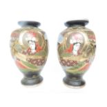 Pair of satsuma vases Height 25 cm