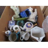 Box of mixed ceramics