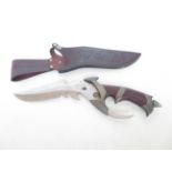 Hand crafted knife with scabbard by Hibben Boxed(H