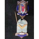 Silver hallmarked & enamel masonic jewel