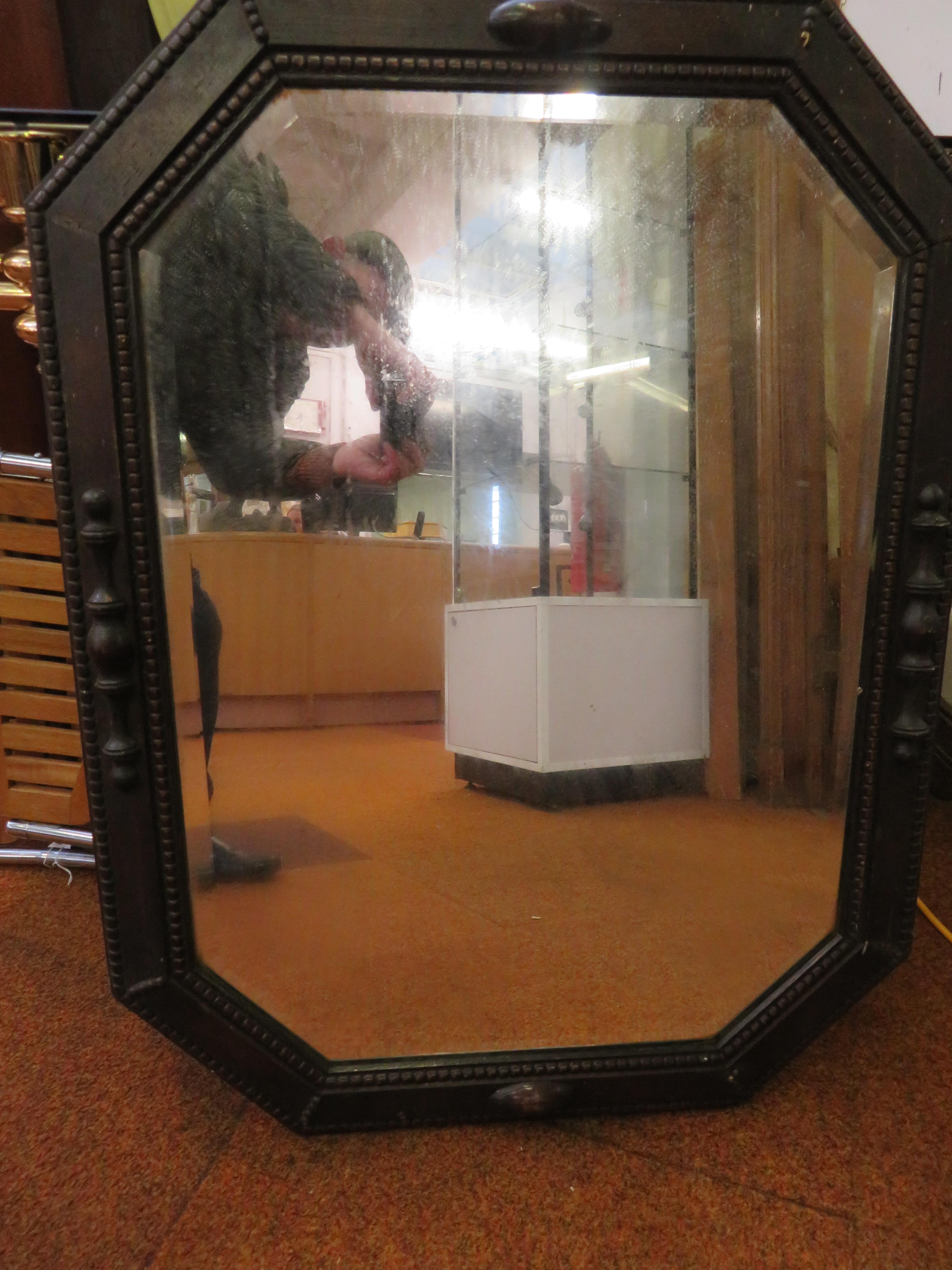 Early 20th century bevelled mirror