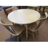 Drevounia Czechoslovakia ercol style table & 4 cha