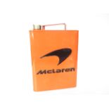 Orange Mclaren petrol can