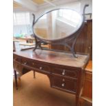 Edwardian dressing table with matching mirror