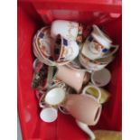 Box of unsorted ceramics