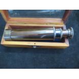 Boxed brass telescope W.Ottway London