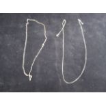 2x Gold necklaces, unmarked tested for high carat