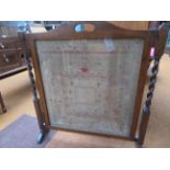 Large early Victorian sampler inset into a fire sc