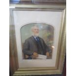 Framed & cased early 20th century study of a gentl