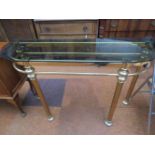 Glass topped hall table