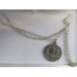 Silver 1977 jubilee neck chain