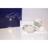 Franz porcelain collection clov cup & saucer boxed