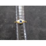 18ct Gold blue sapphire ring