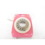 Retro pink telephone