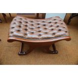 Leather foot stool