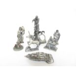 Myth & magic figures together with other metal fig