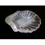 Silver shell butter dish