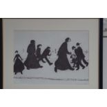 L S Lowry print titled on a promenade, limited edi