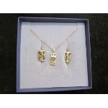 Silver Charles Rennie mackintosh necklace set