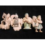 4 Oriental netsuke models