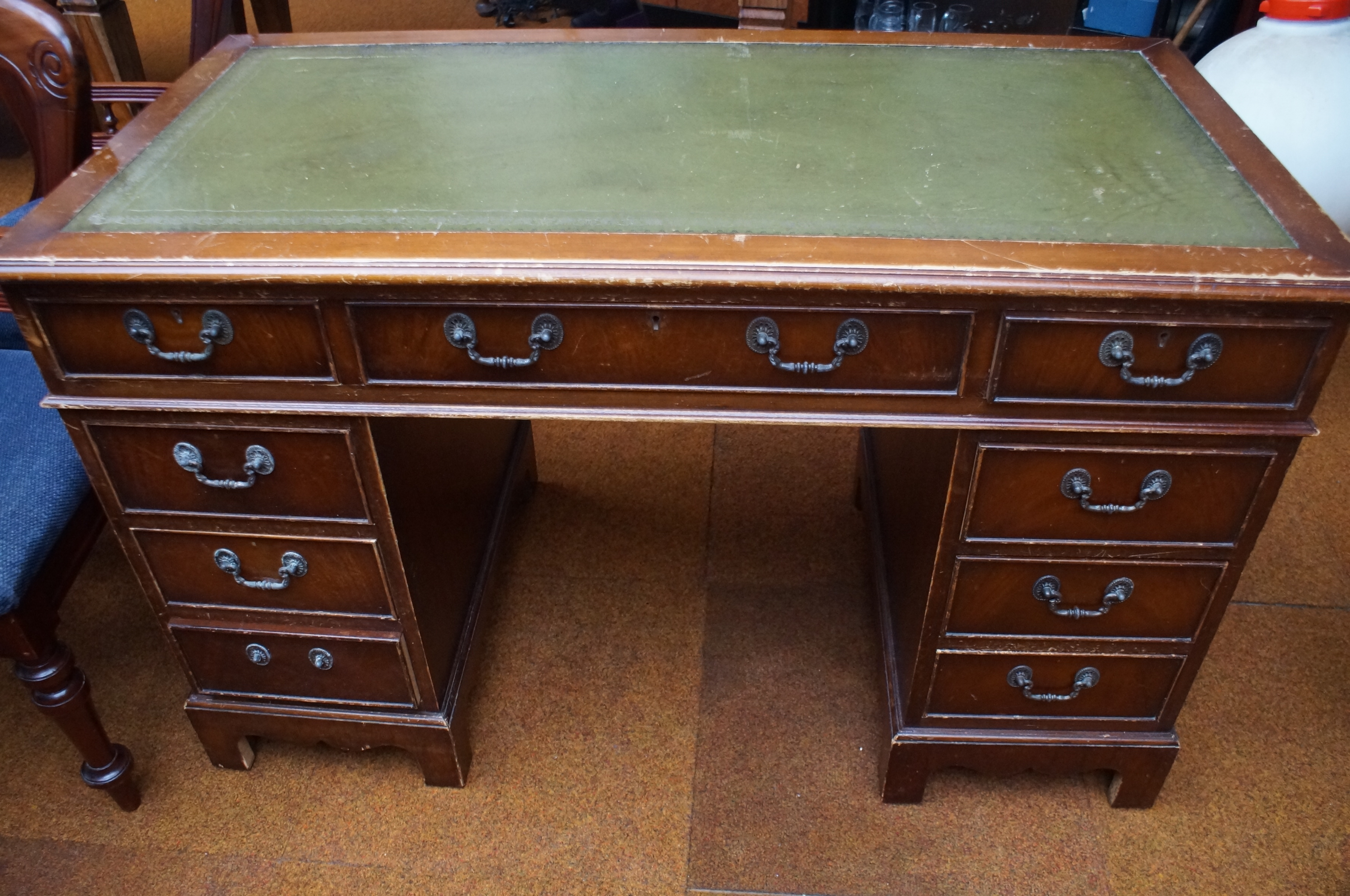 Twin pedestal desk