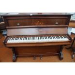 Henry Ward London piano, inlaid with flowers