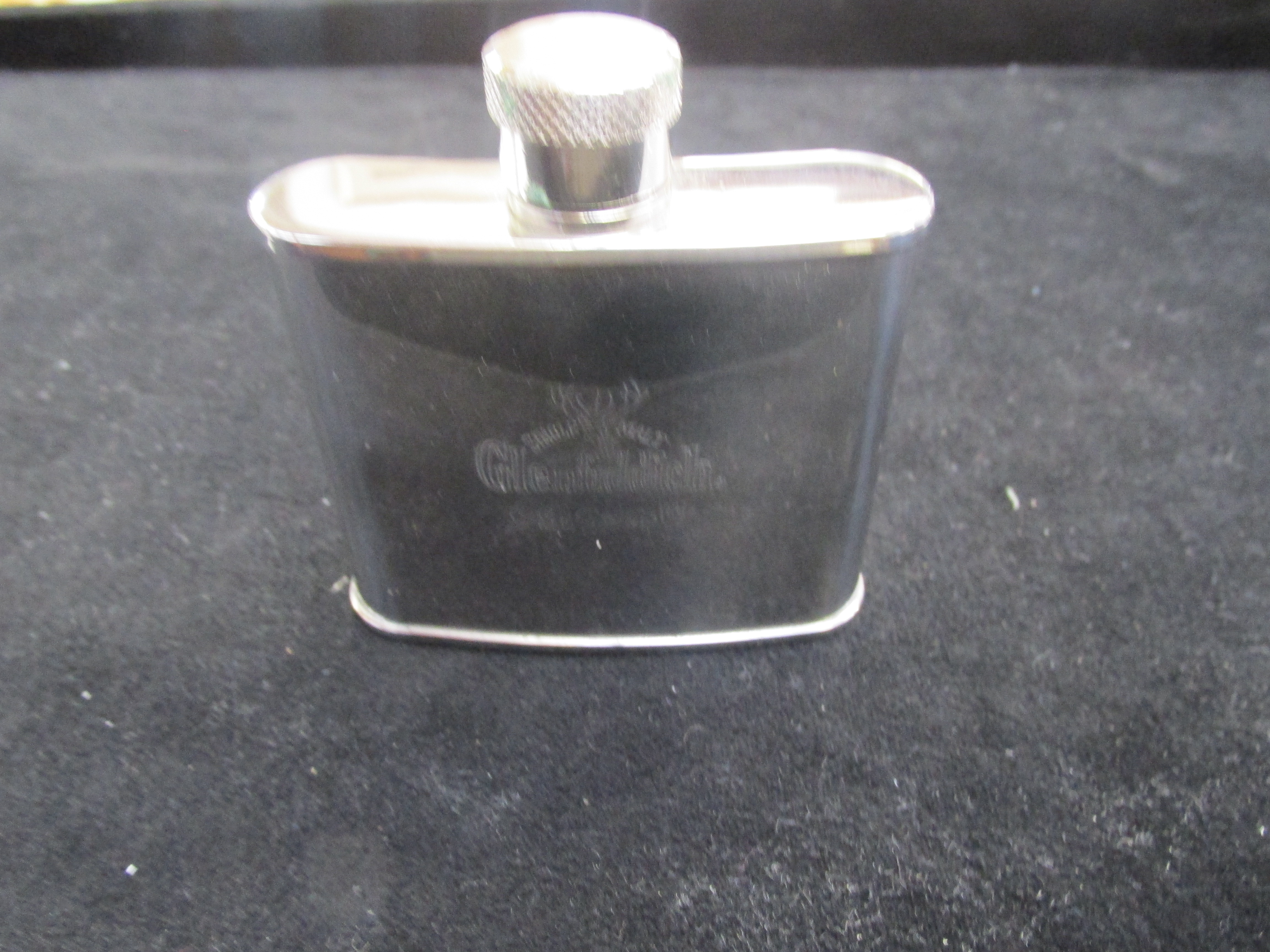 GlenFiddich scotch whiskey hip flask