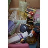 Box of unopened perfumes & soaps