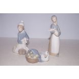 3x Lladro figures