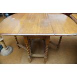 Early 20th century barley twist gate leg table