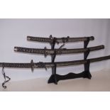 Display samurai sword collection