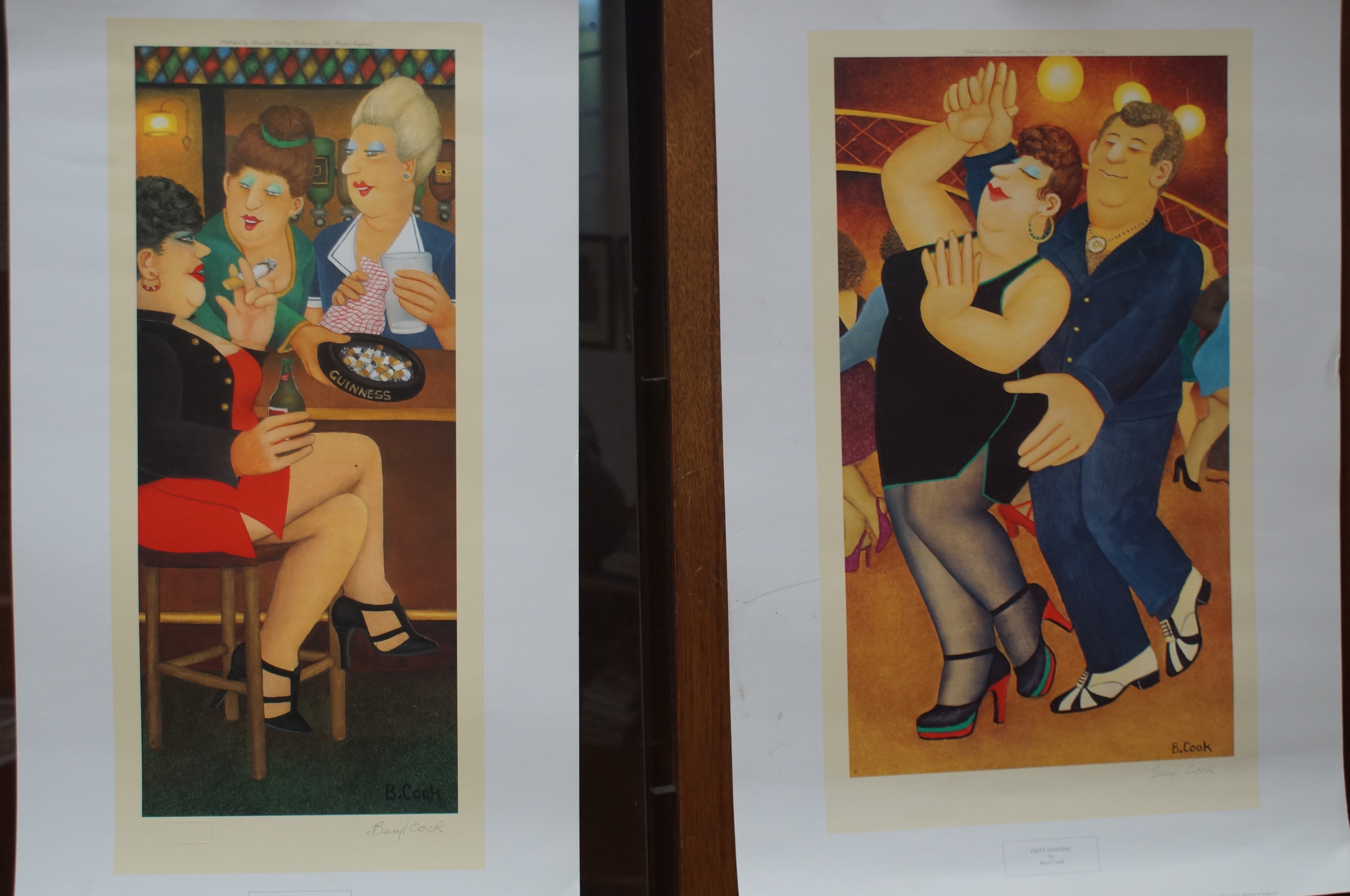 2x Beryl Cook prints, 'The last Gasp' & 'Dirty Dan