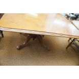 Victorian dining table with bulburst under carriag